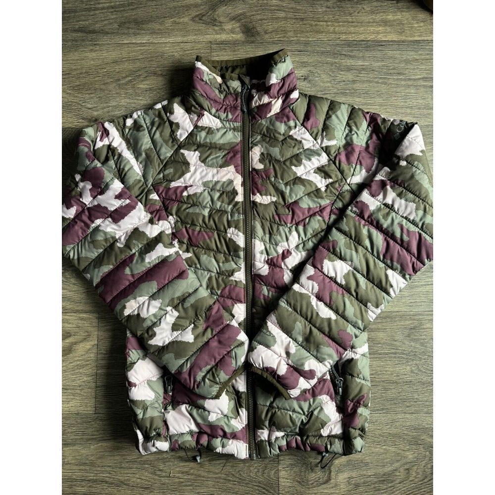 Columbia Women's Powder Lite Omni‎ Heat Jacket Green Pink Camouflage Size XSmall